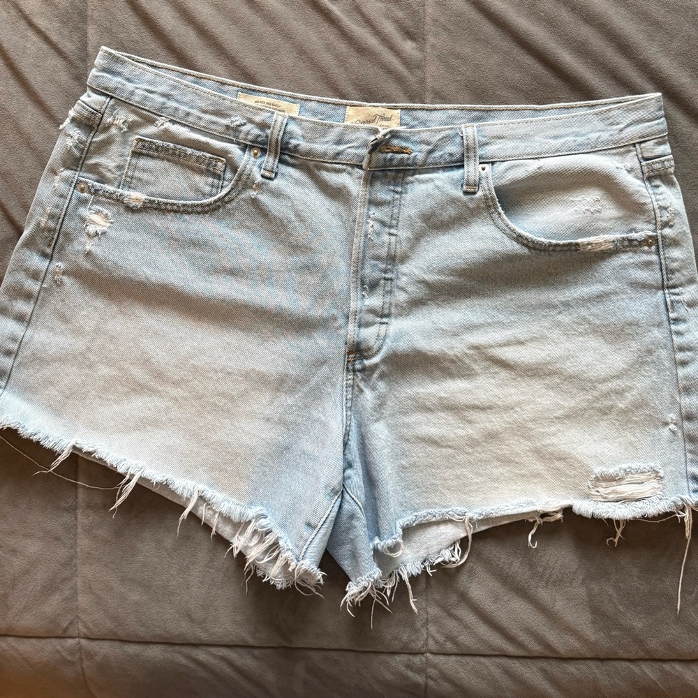 Universal Thread Light Blue Distressed Denim Shorts